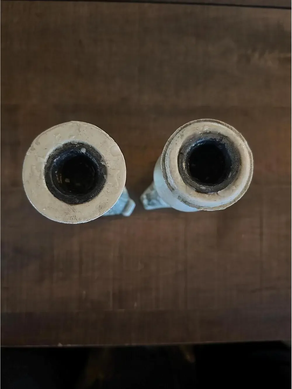 Vintage Wooden Candle Holders with Ornate Design